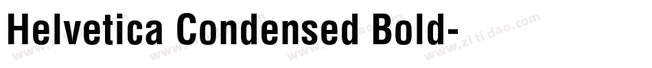 Helvetica Condensed Bold字体转换
